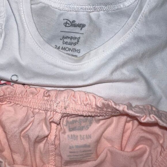 Toddler Girl 2T Summer Bundle Disney Onesie Carter’s Shorts Set 24 months lot - Picture 3 of 4